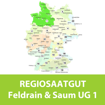 Feldrain & Saum UG1 aufgemischt mit Maisspindelgranulat für 100 m²