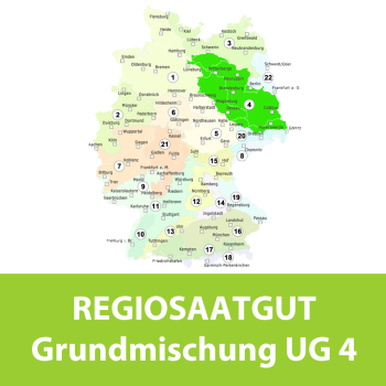 Basis-Grundmischung UG 4 zertifiziert nach RegioZert®, aufgemischt mit Maisspindelgranulat für 100 m²