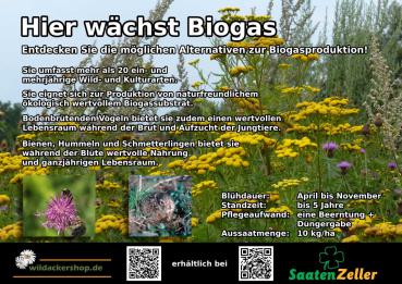 Schild aus Aluminium "Biogas"