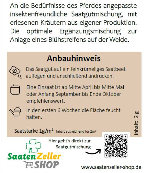 Gratis Insektenfreundliche Pferdeblühmischung - 100% Kräuter